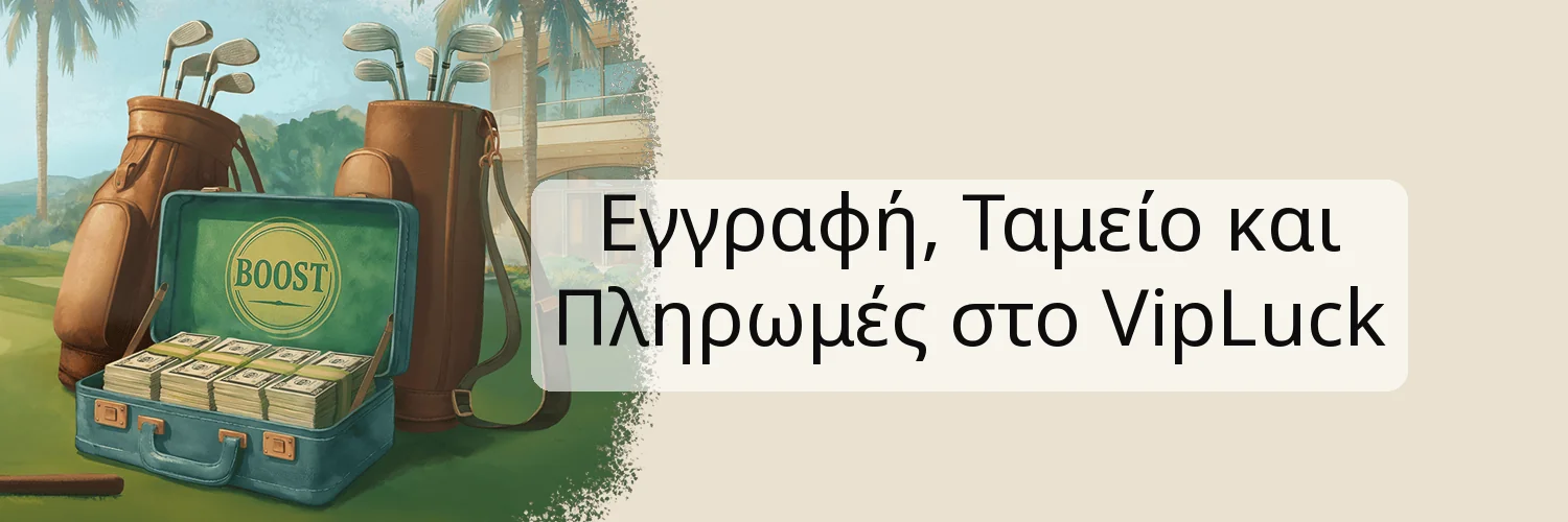 Εγγραφή, Ταμείο και Πληρωμές στο VipLuck Εγγραφή, Ταμείο και Πληρωμές στο VipLuck